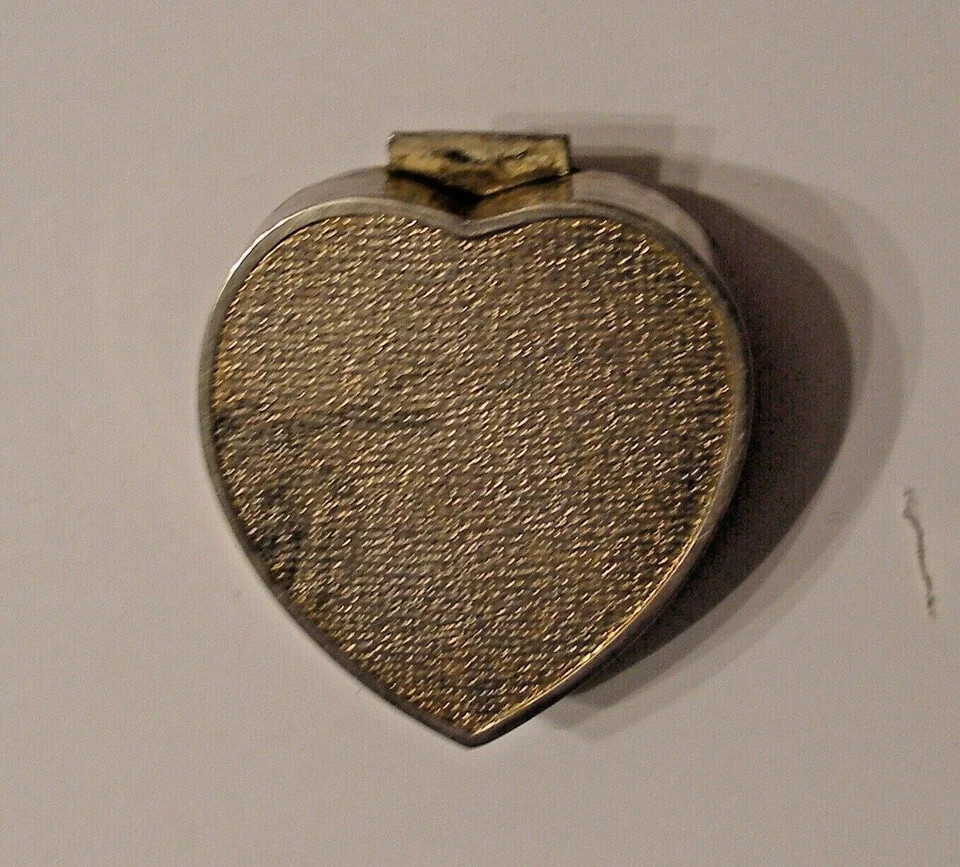 Metal Jewelry Box in Shape of a Heart.
