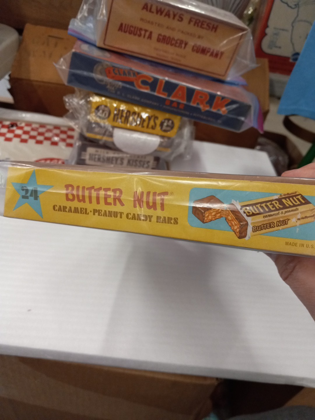 VINTAGE Butter Nut 1930’s CANDY BAR BOX STORE DISPLAY SHELF ADVERTISING (empty)