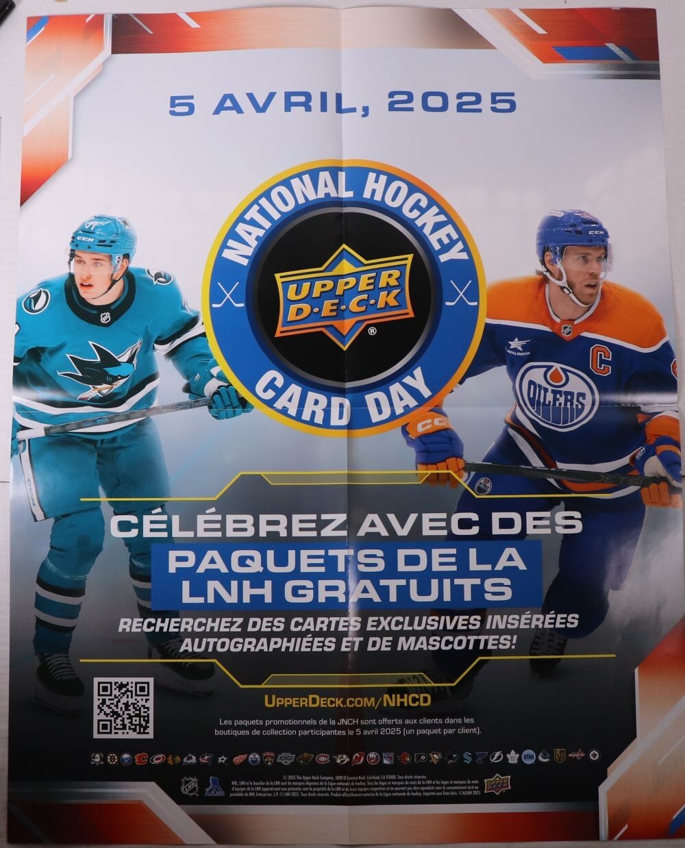2025 Upper Deck National Hockey Day Promotional Poster(FR) *New* (150679)