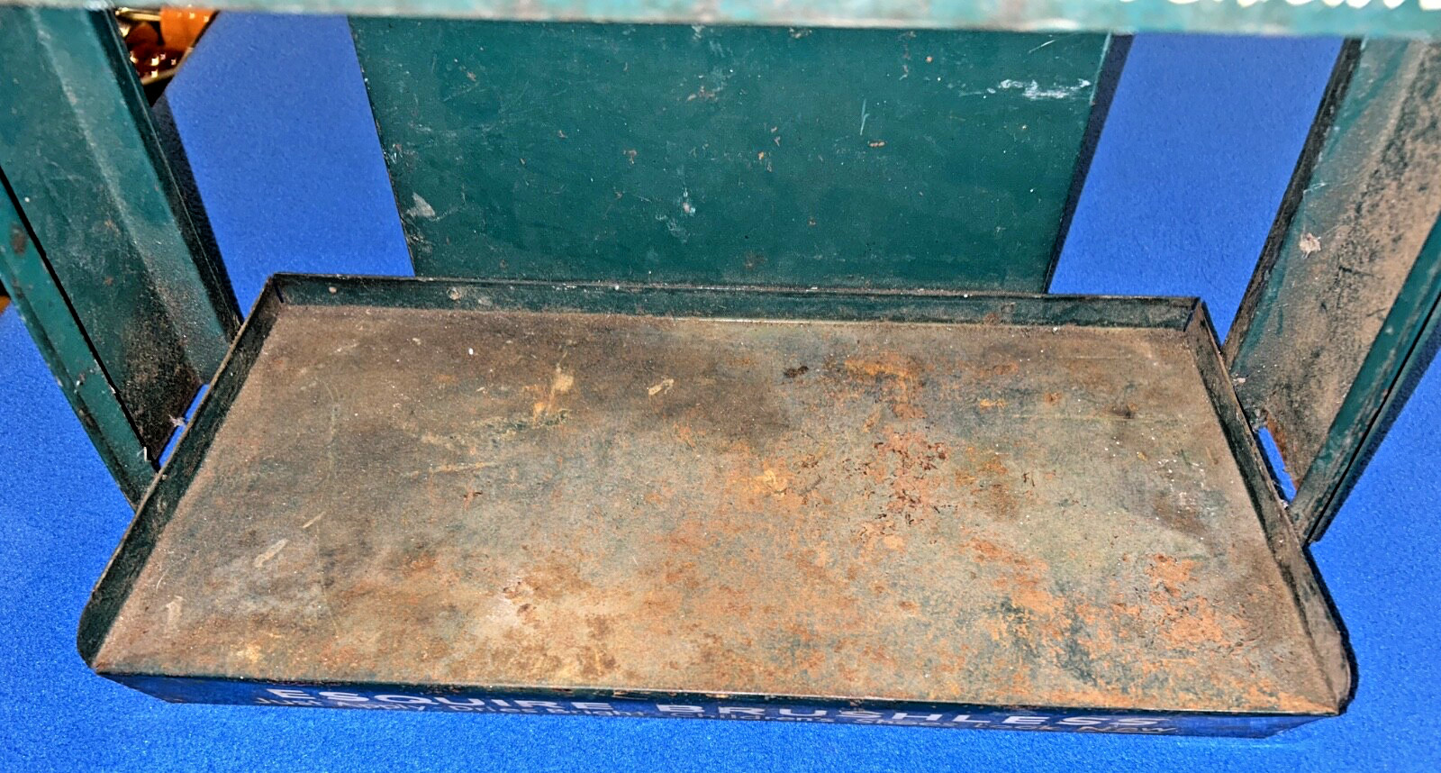 Esquire Brushless Shoe Polish Arthur Godfrey Store Counter Metal Display 1950s