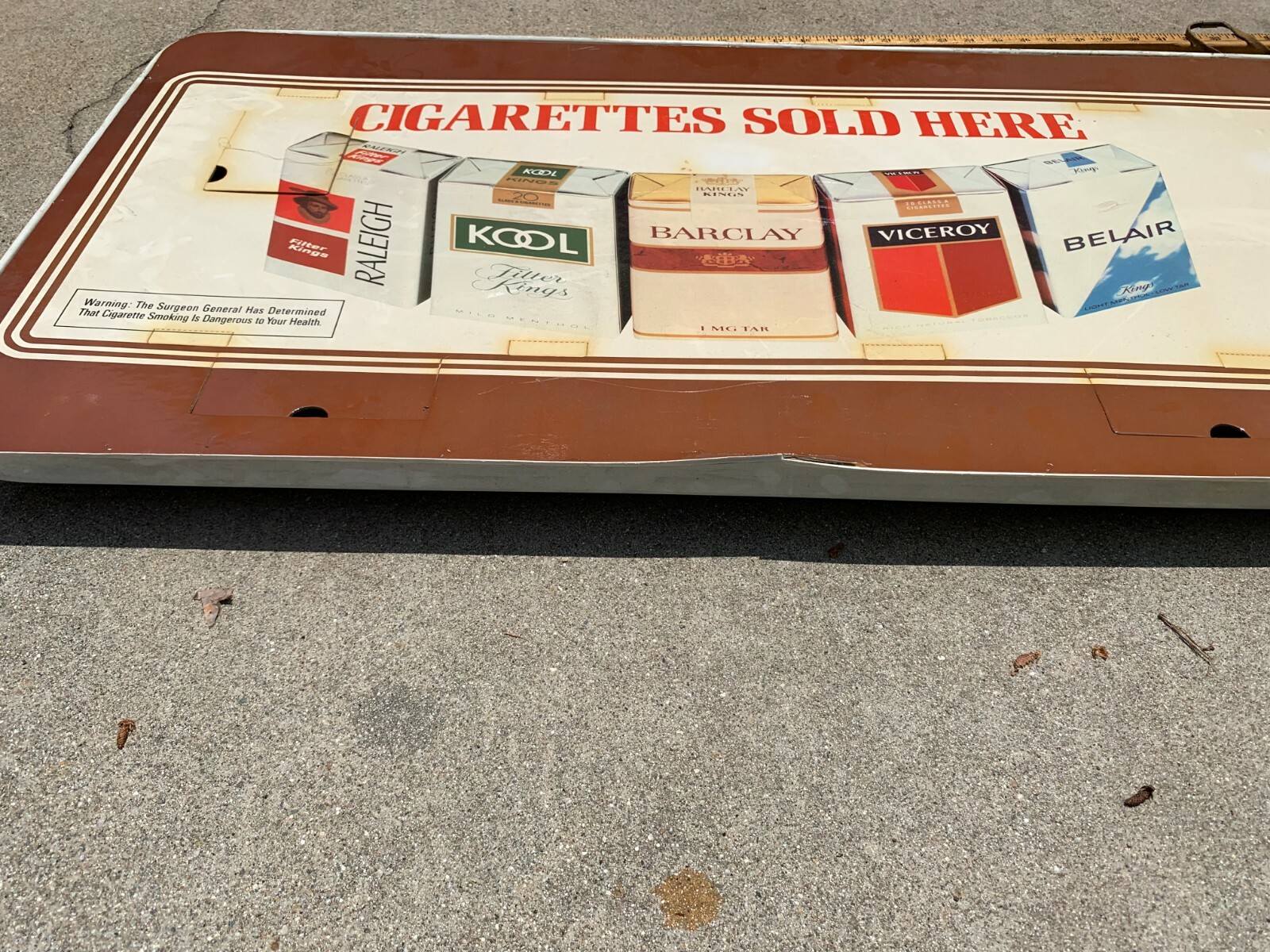 VTG Barclay Cigarette The Pleasure Is Back Clock Sign Store Display Rare 19×42″