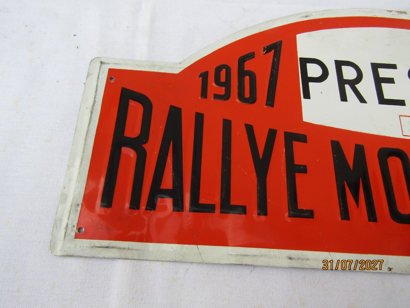 old rally plate monte carlo 1967 car press