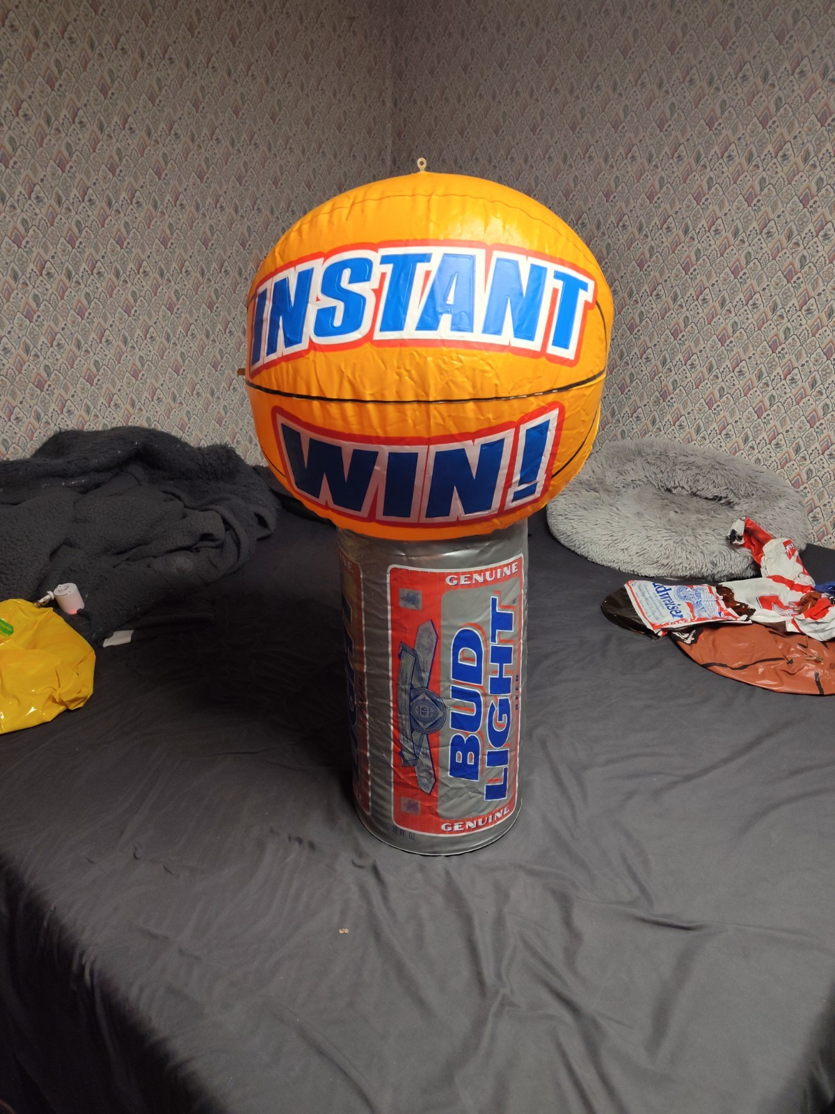 Vintage 1999 Bud Light Inflatable “Instant Win” Basketball Display – Rare