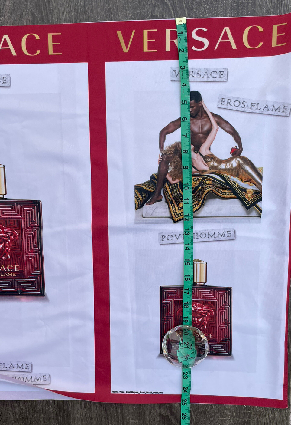 Versace Banner Fabric Display Eros Flame Pour Homme