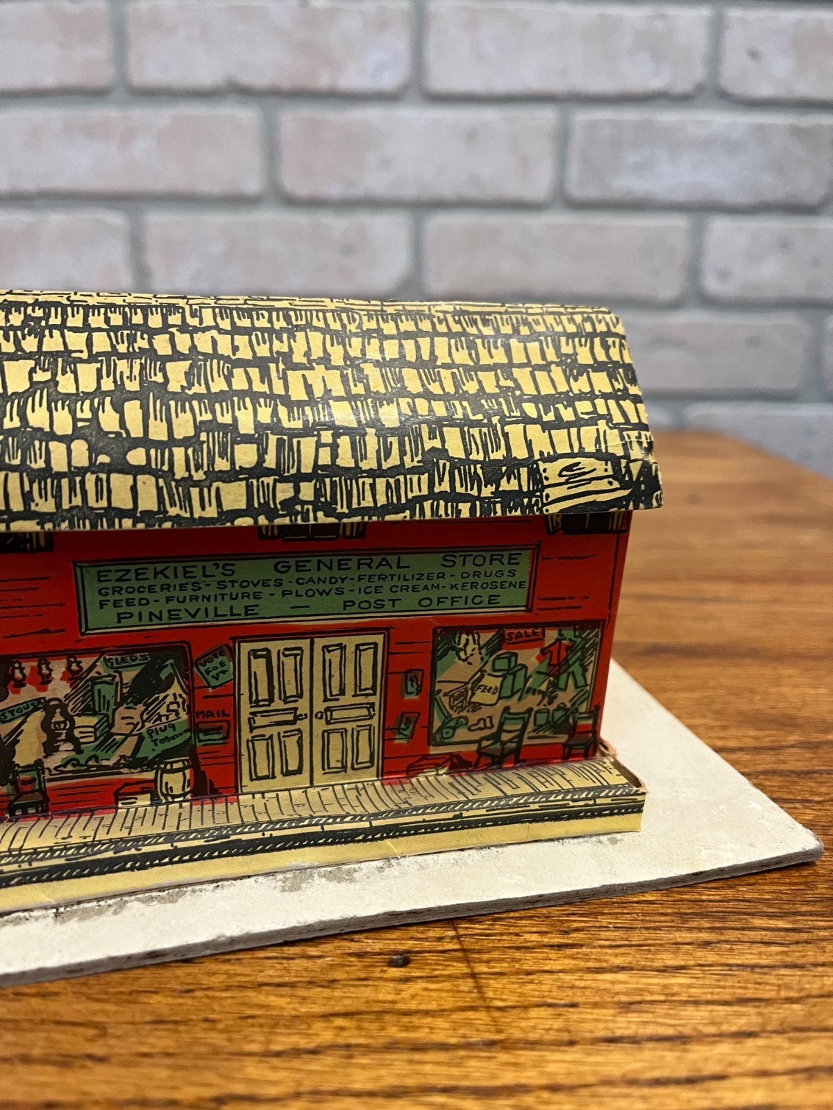 Vintage Cardboard Ezekiel’s General Store for Train Display