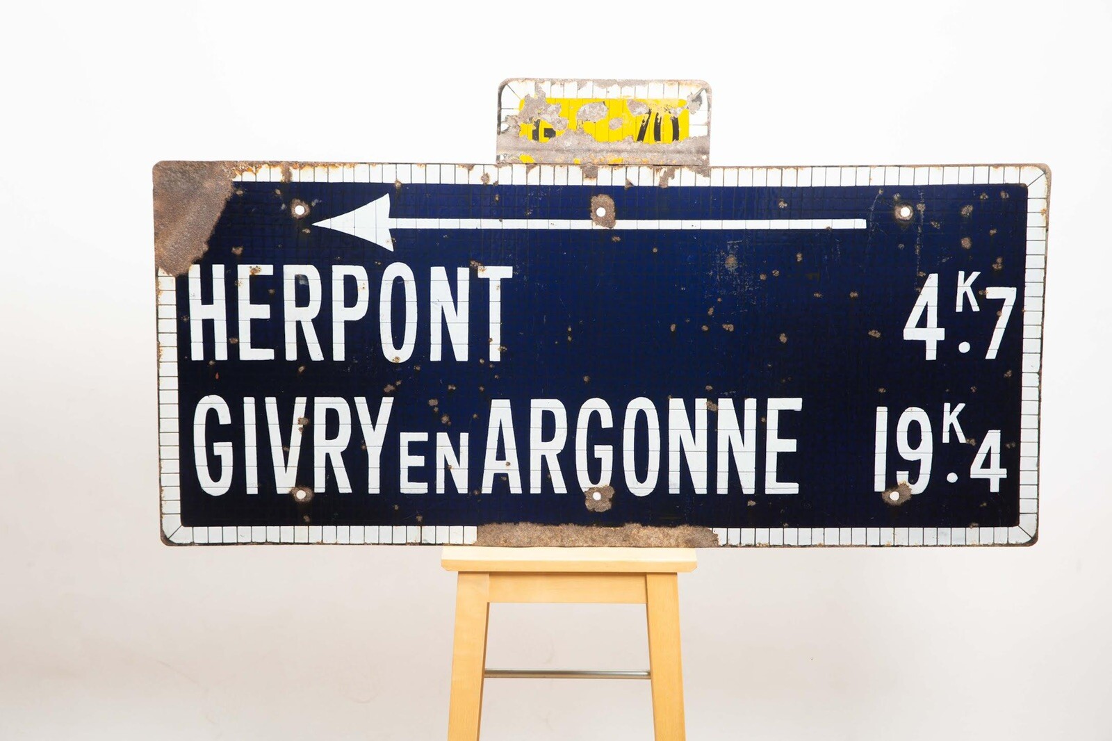 Very Large Year 30 Givry Argonne Enameled Plate Herpont Michelin Garage