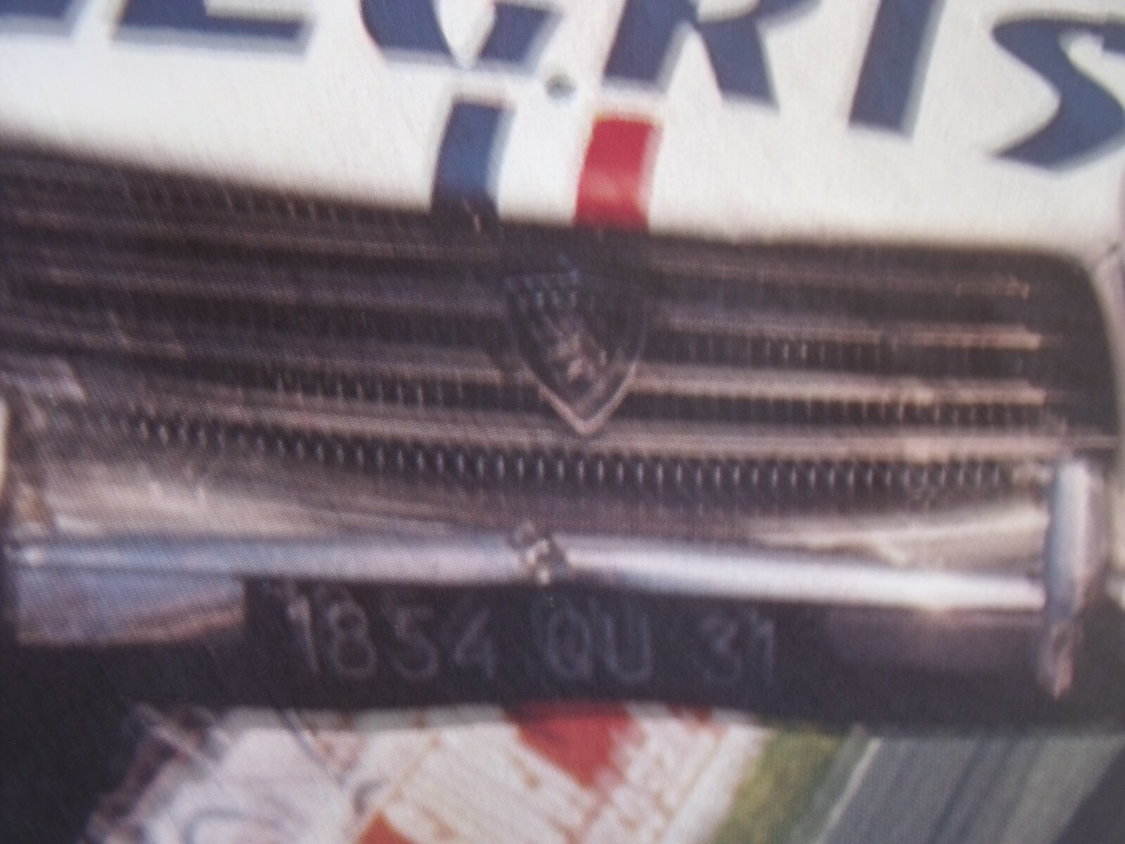 old PEUGEOT 404 A.LEGRIS CAR MOTORCYCLE STUNTMAN POSTER no enamelled