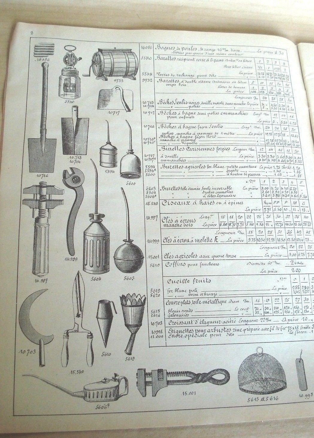 1923 CATALOG CHINCAGLIERIE E.CASSET & FILS PARIS TOOLS WROUGHT IRON TOOLS