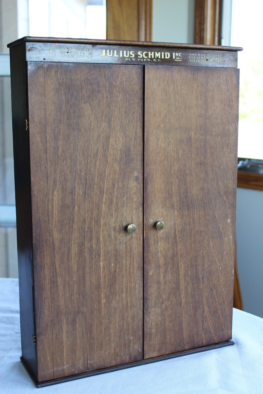 Antique 1930’s Julius Schmid Condom Display Box Cabinet Dispenser
