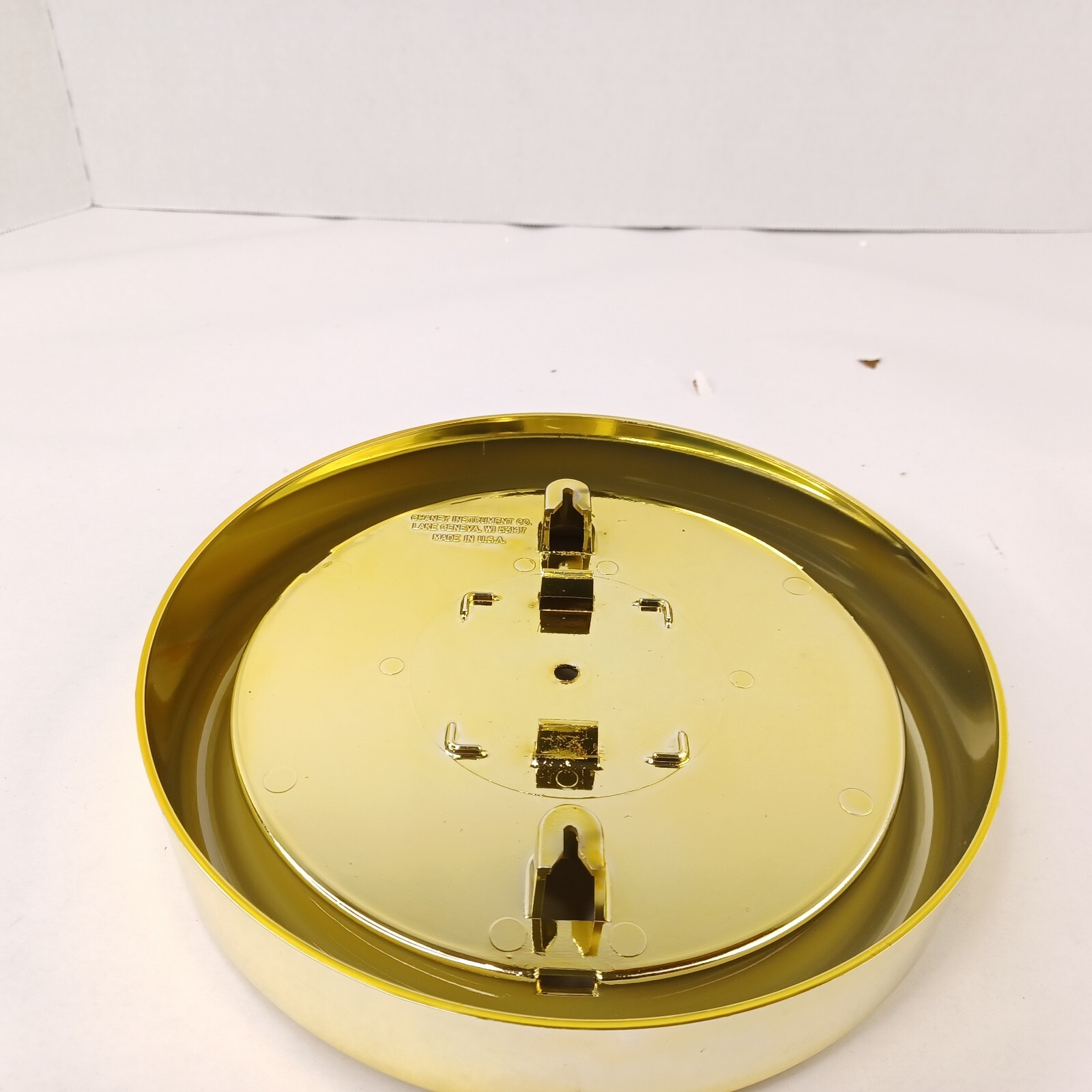 Chaney Instrument Company Wall Clock Part Plastic Base Gold Yellow Lot Of 8