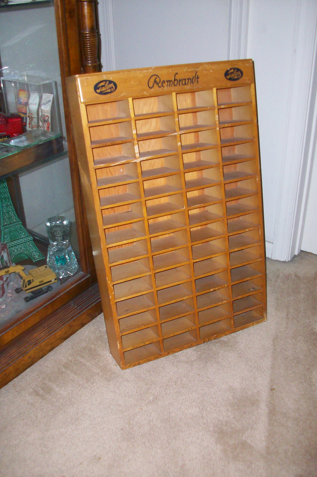 Vintage Wood Rembrandts Talens Floor Store Display