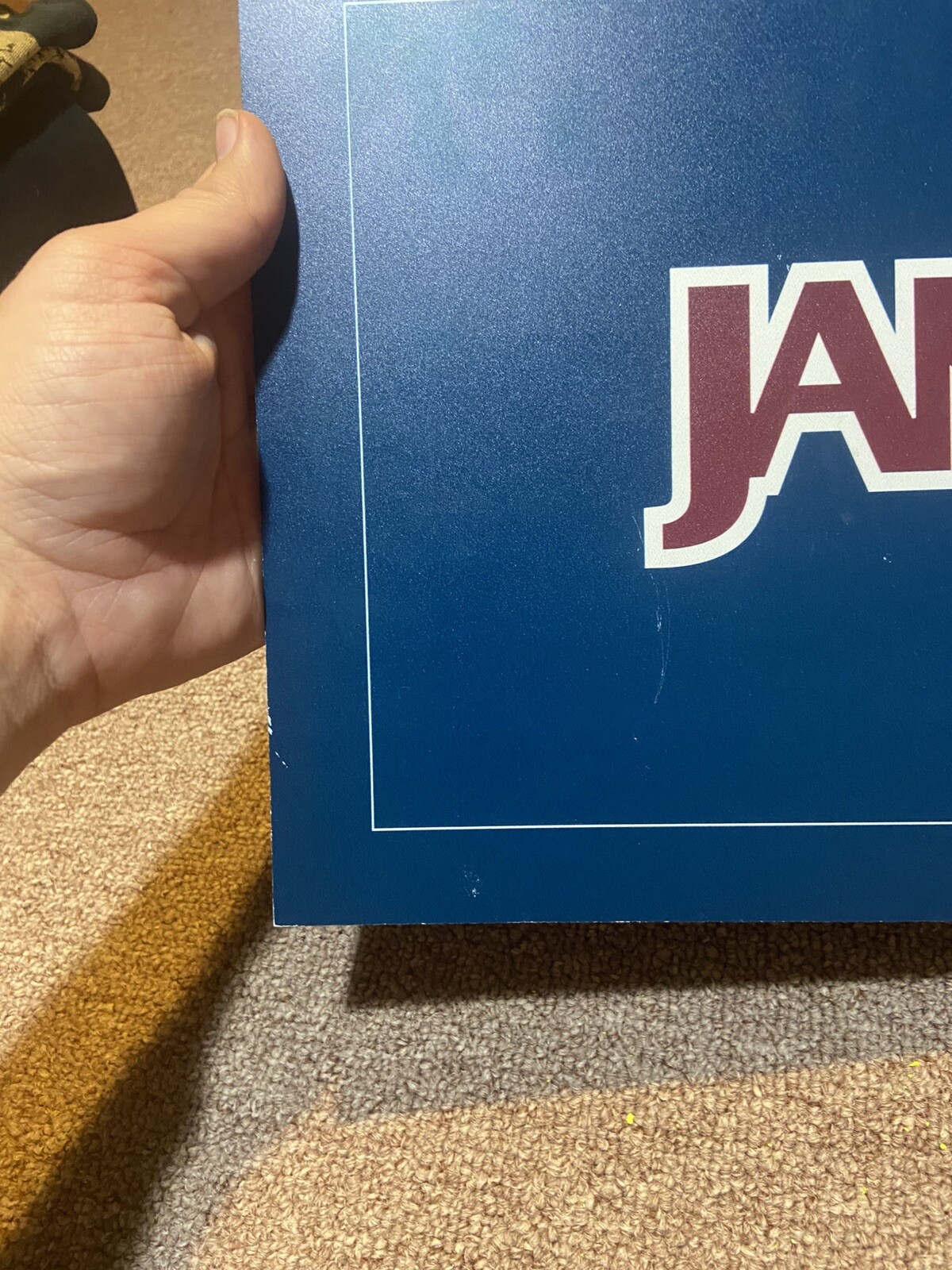 JanSport Made In USA Promotional 20 X 10 Store Display Vinyl Plaque Sign