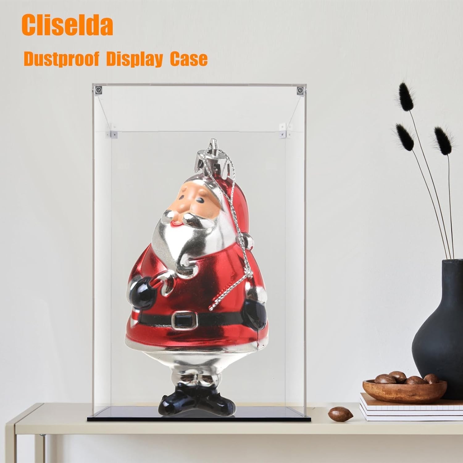 Cliselda Large Acrylic Display Case 10x10x16 inch for Collectibles, Sturdy Cl…