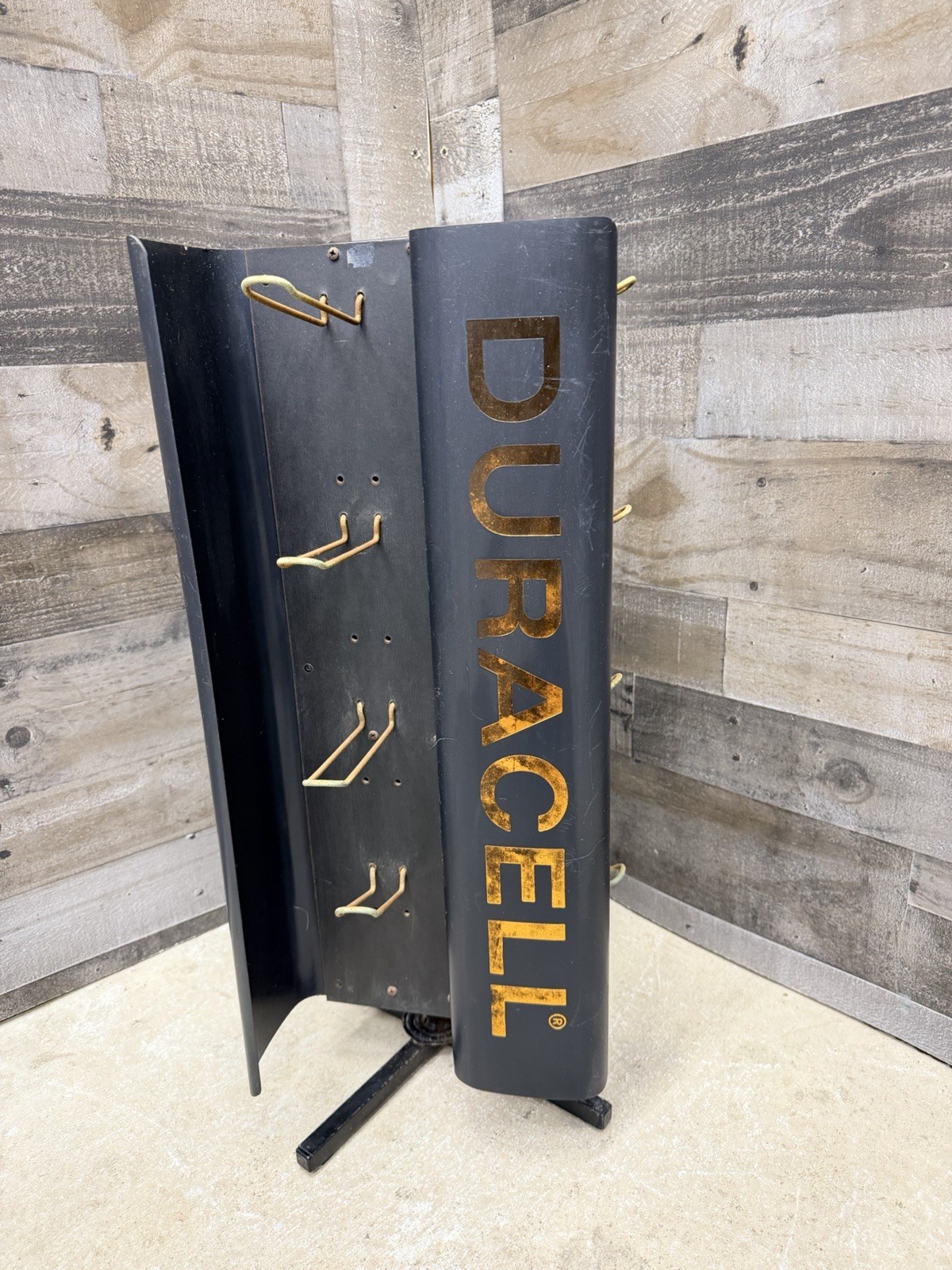 Vintage Duracell Rotating Display Rack General Store Advertising Storage MCM