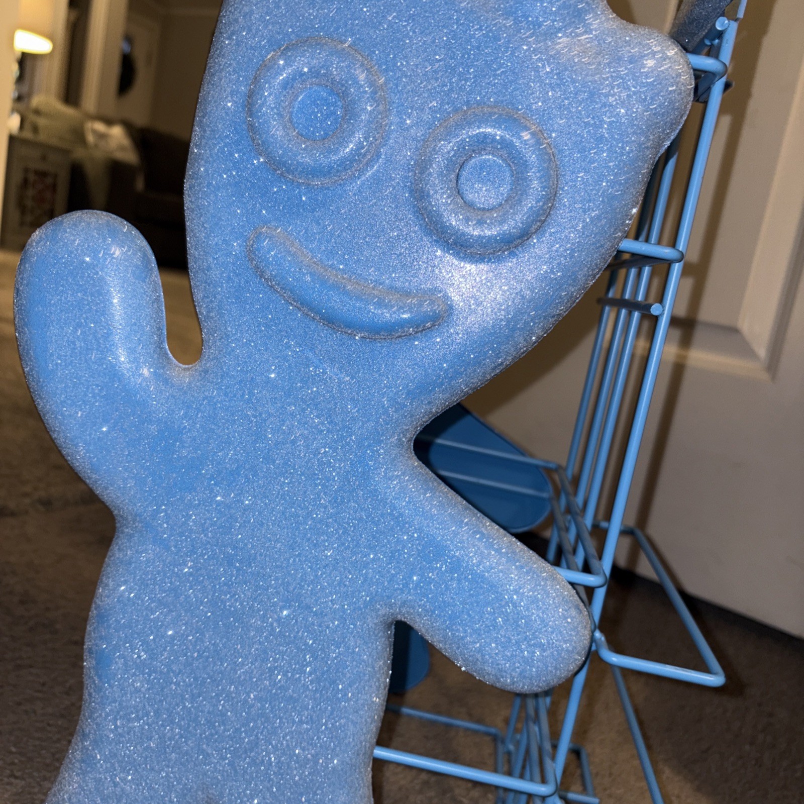 Sour Patch Kids Candy Store Display – Blue Metal Wire Shelf Rack Display As Is