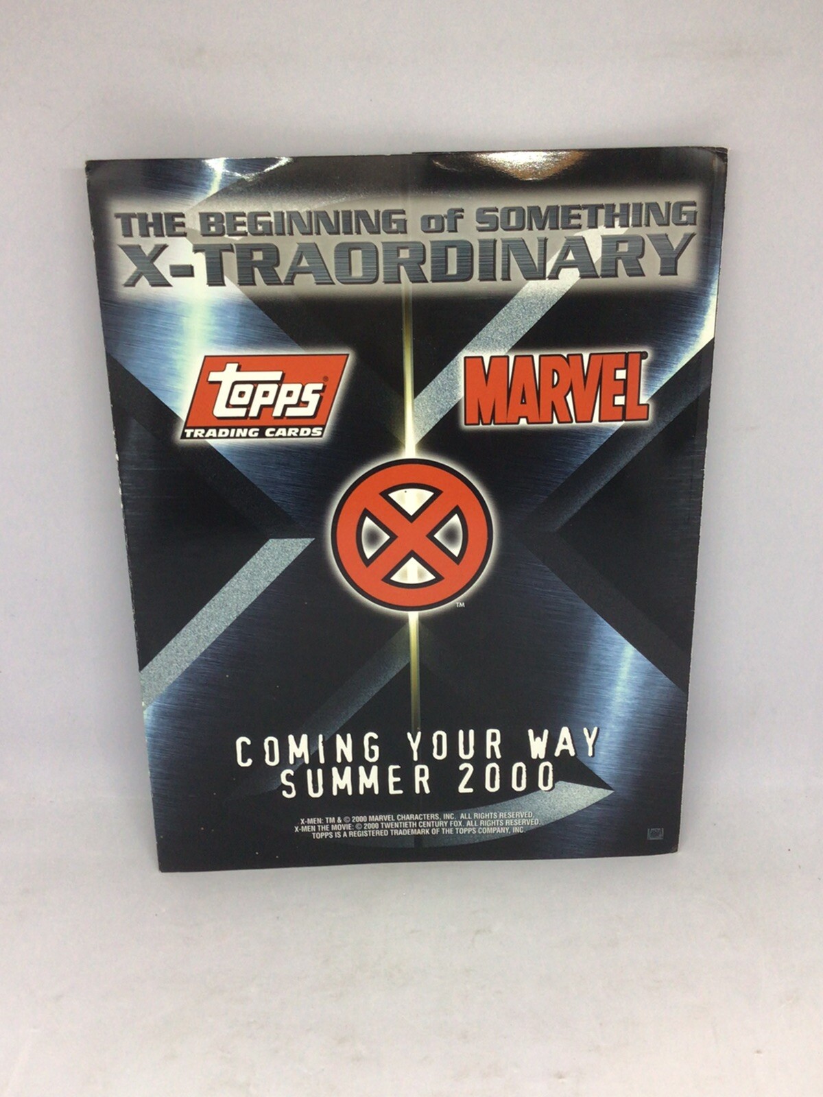 2000 Topps Trading Cards X-Men Advertising Sign RARE!!!