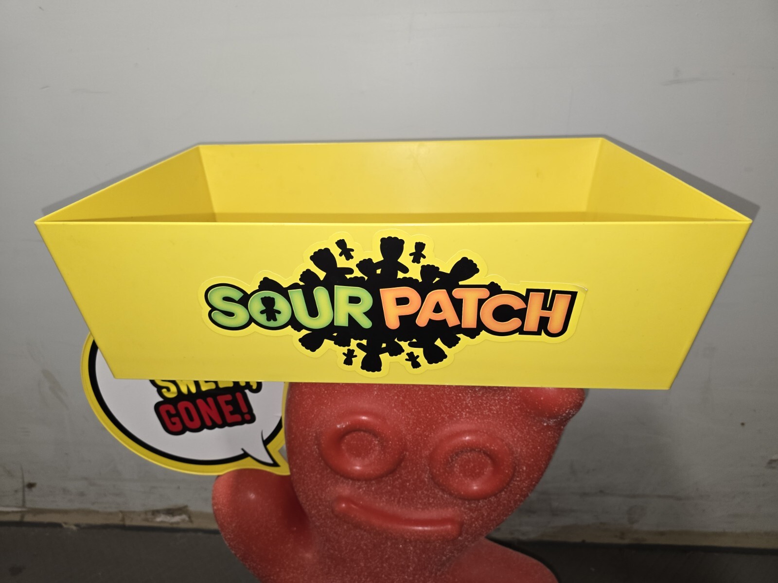 Sour Patch Kids Character Candy Store Display w Storage Tray Rolling Wheels RARE