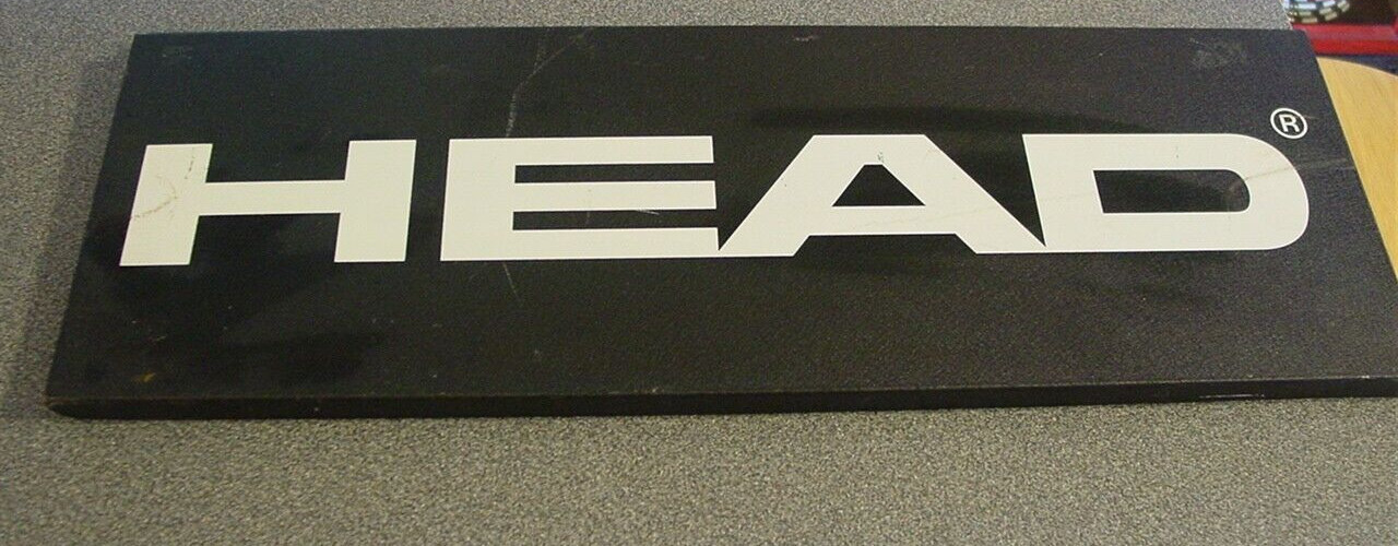 Head Tennis Sporting Goods Retail Display Banner Store Metal Sign Rack Clothing
