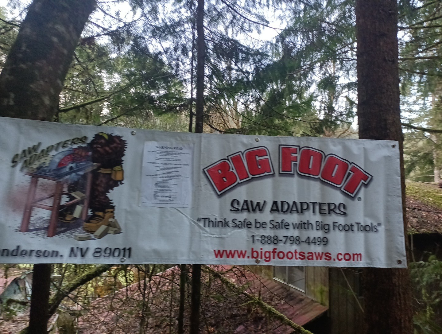 Vintage Big Foot Tools Advertising Banner 68×21.5 In RARE