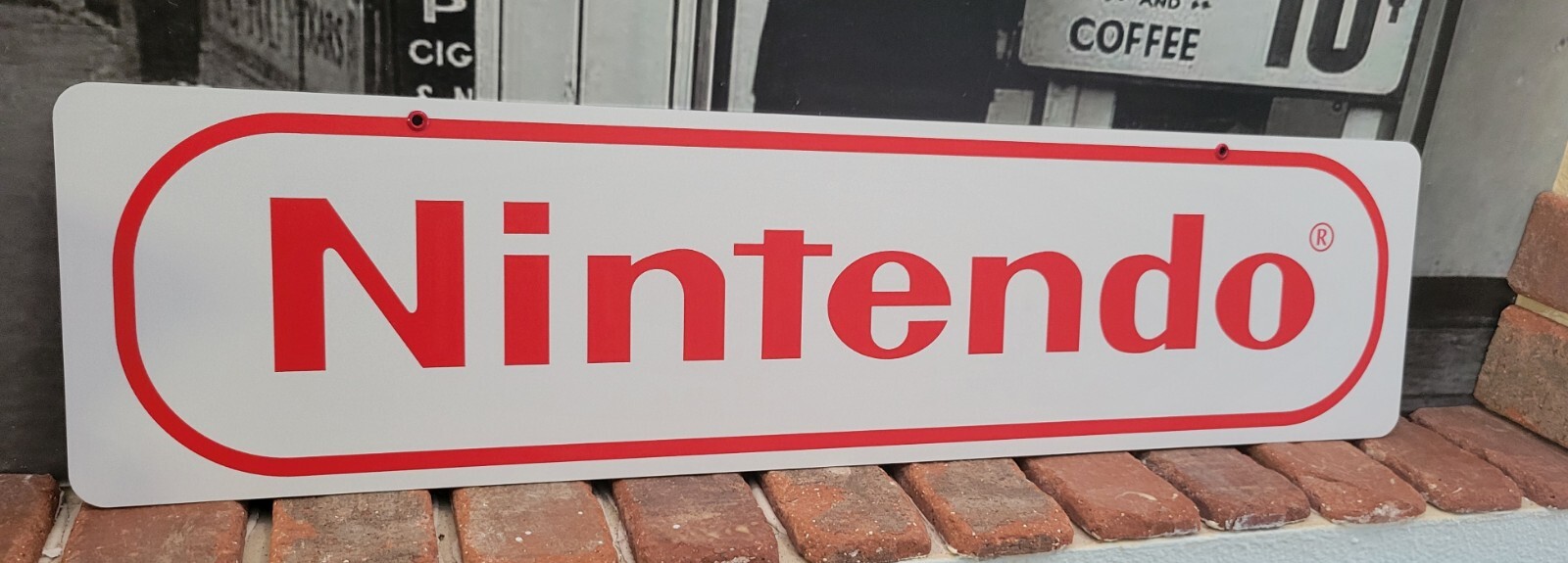 Nintendo aluminum display sign 6″ x 24″