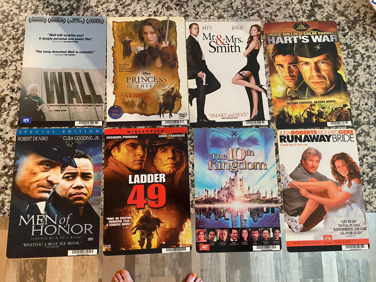 8 Blockbuster Shelf Backer Display Cards: thick PLASTIC RARE EMPLOYEE RENTAL