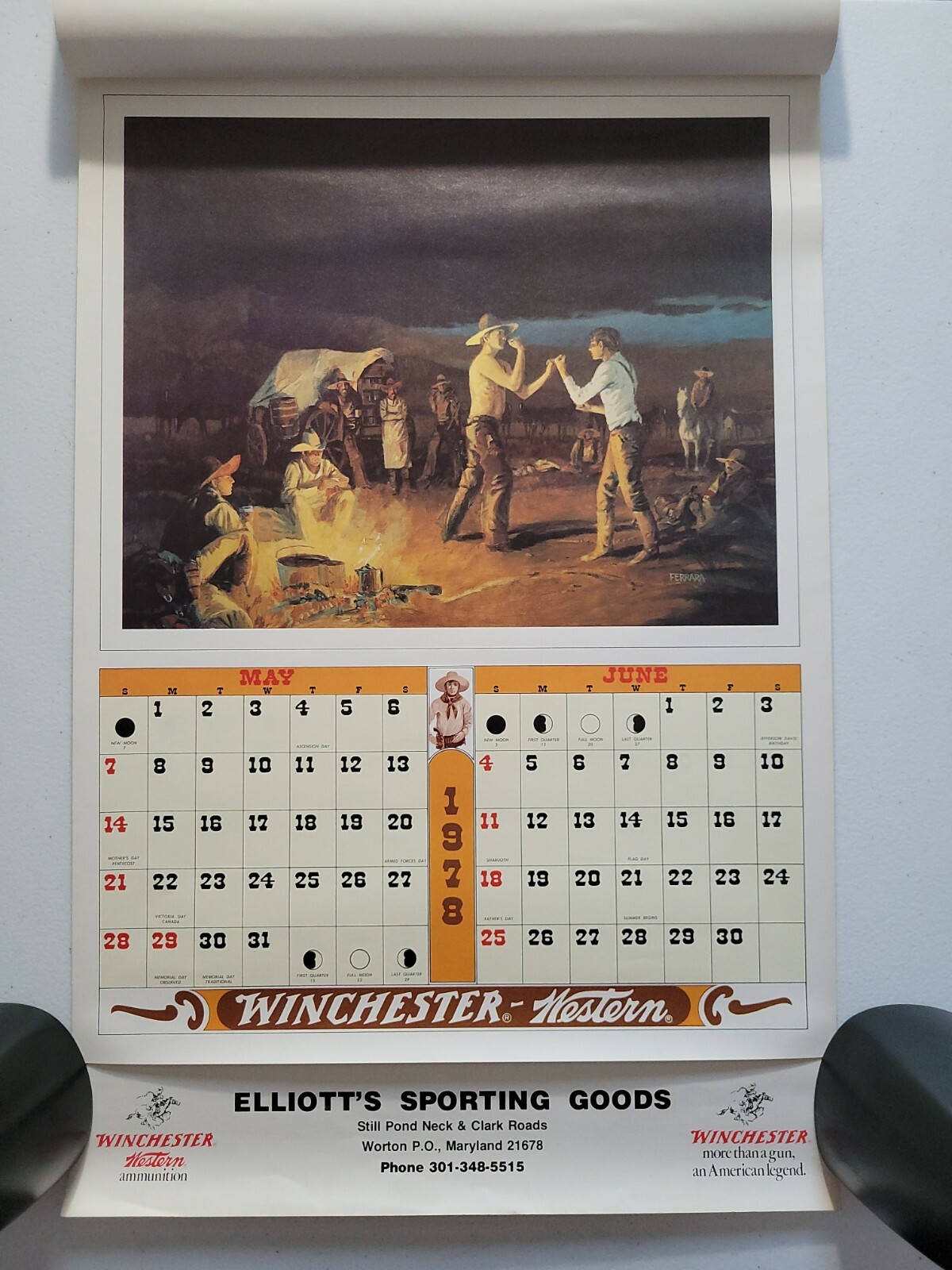 Vintage Winchester Western Collection of Buffalo Bill’s Adventures Calender