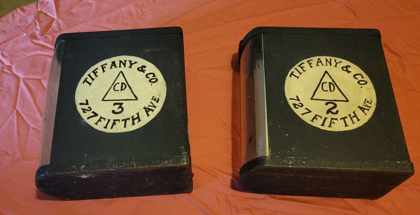 Tiffany & Co 2 Very Rsre Portable Lights Display Prop Lighting 1950’s