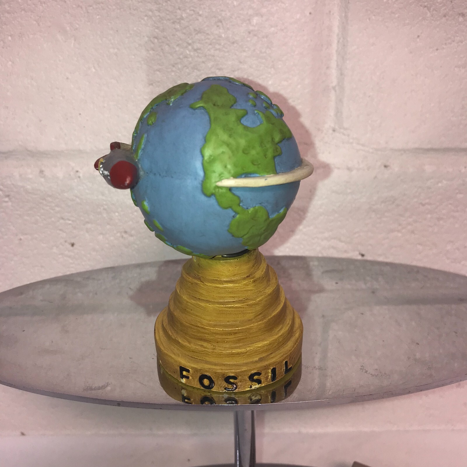 FOSSIL Around the World Statue Advertising Watches Store Display Bobble Plane