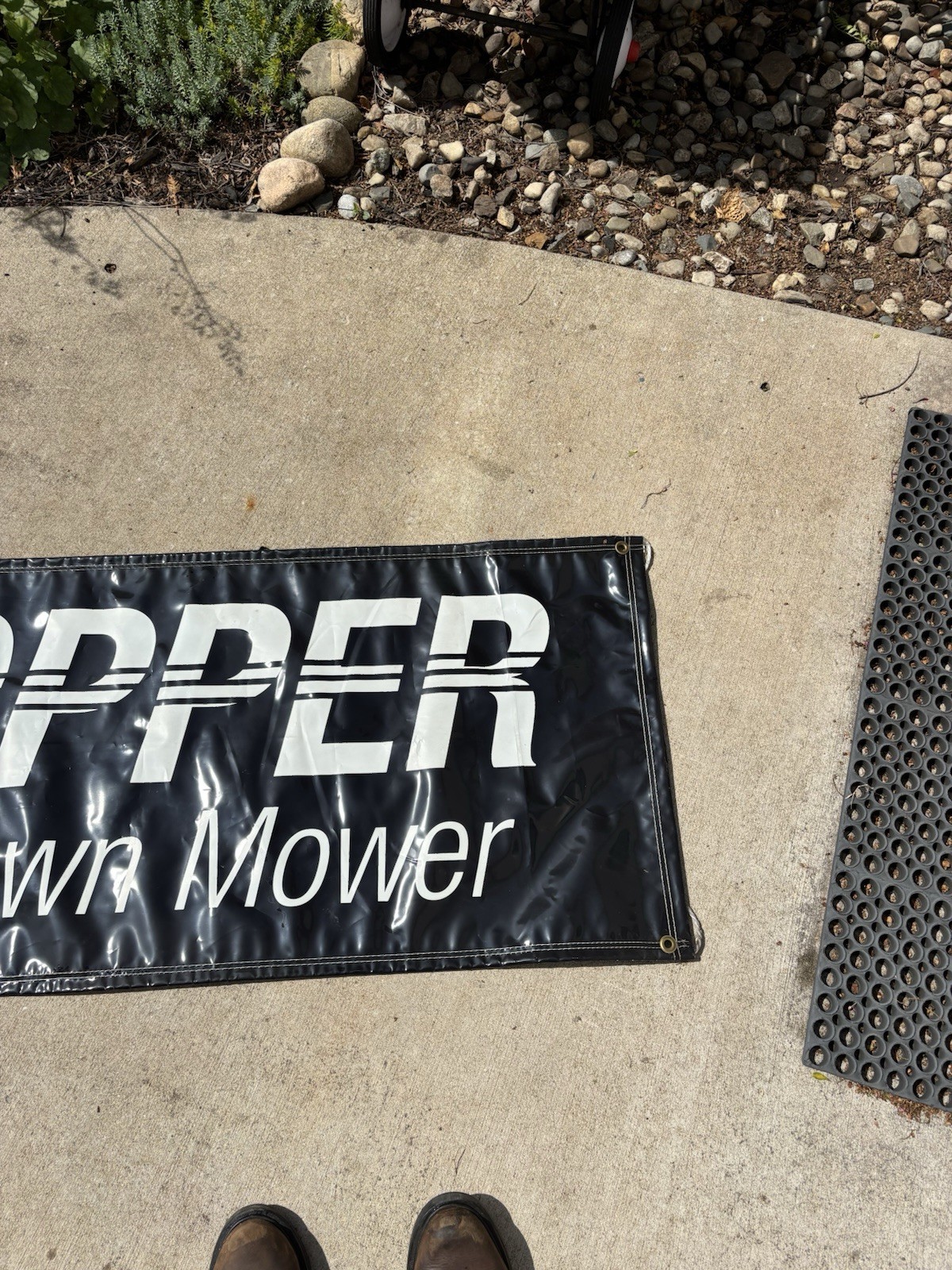 Dixie Chopper vinyl advertising banner vintage