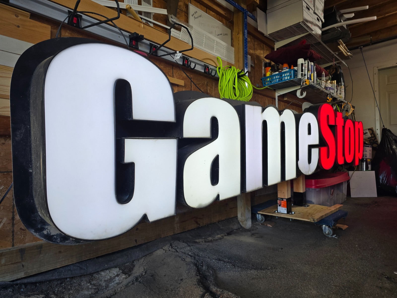 Authentic Massive 18FT Retired GameStop Sign – Lighted Retail Store Display Rare