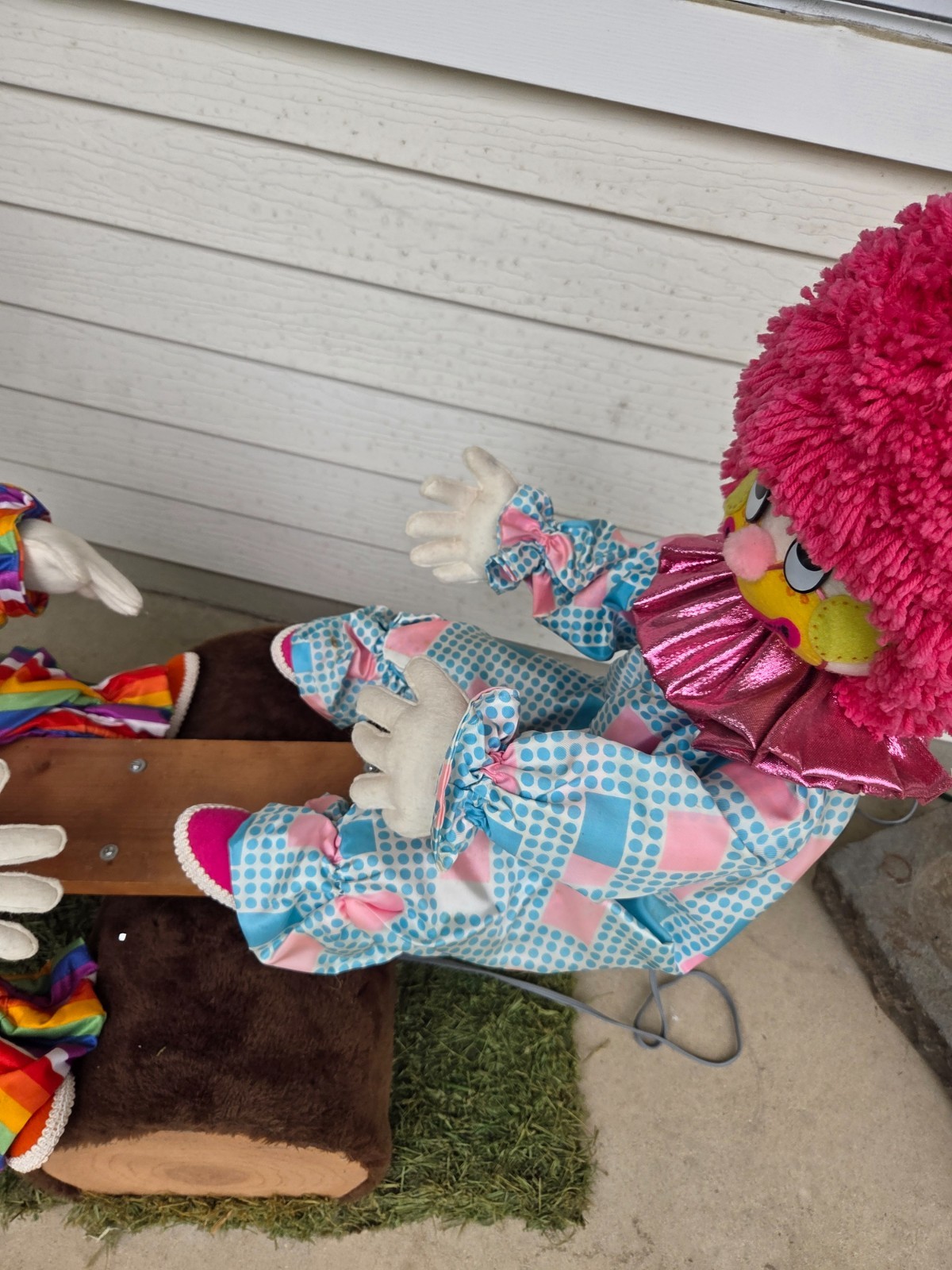 Vintage Circus Clowns Animatronic Seesaw Window Store Display Sign