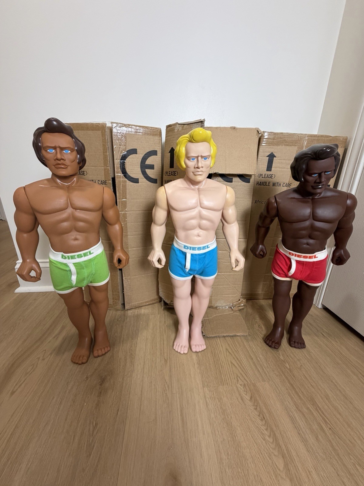 Rare Diesel Retail Display Mannequins POP Advertising Figures Set of 3
