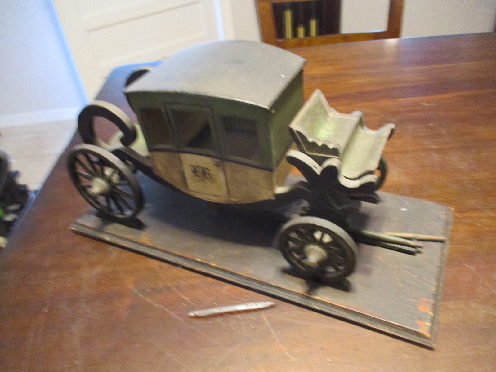 WOODEN STAGE COACH E&R WOODEN DEMONSTRAIGHTER PROMO DISPLAY SALESMAN SAMPLE
