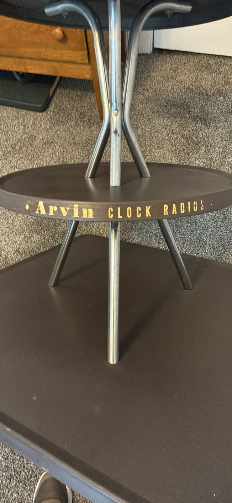 Vintage 50’s MCM Arvin Clock Radios Store Display Stand