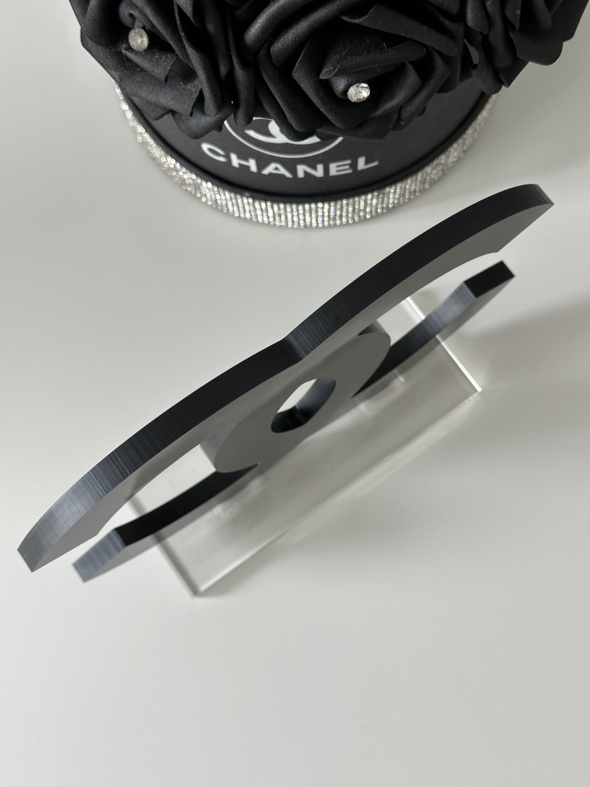 Chanel Logo Black Store Display CoCo Mark Logo Acrylic New