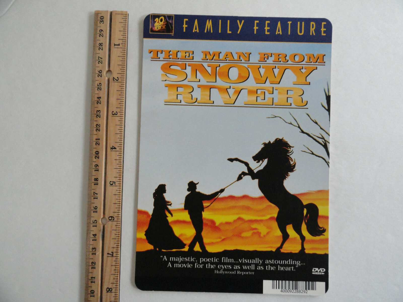 THE MAN FROM SNOWY RIVER – BLOCKBUSTER VIDEO BACKER CARD 5″X8″ NO MOVIE
