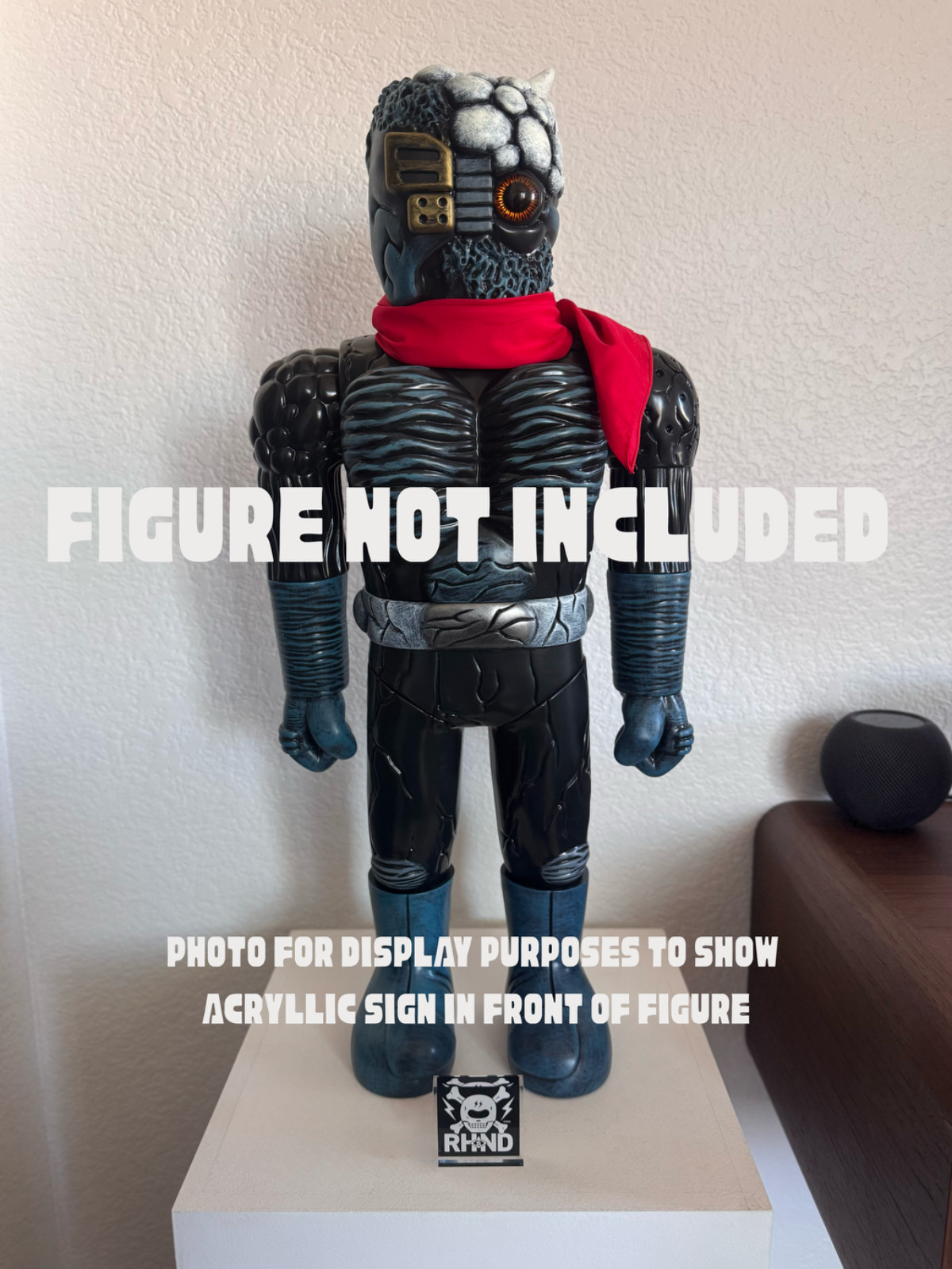 RARE REALXHEAD REALHEAD RHND ACRYLIC SIGN DISPLAY FOR FIGURES SOFUBI JAPAN