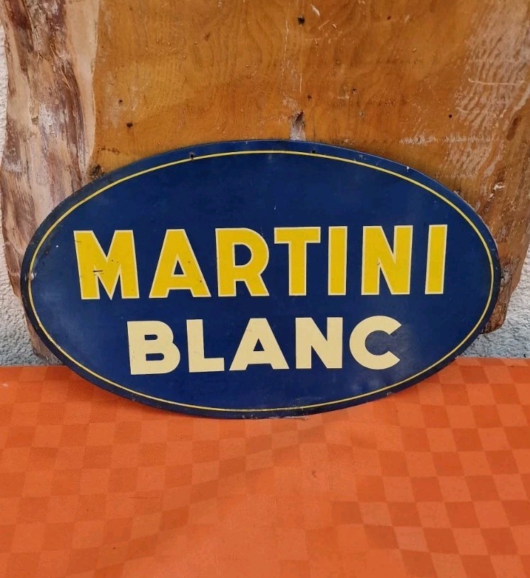 Martini Blanc Tin Table Sign