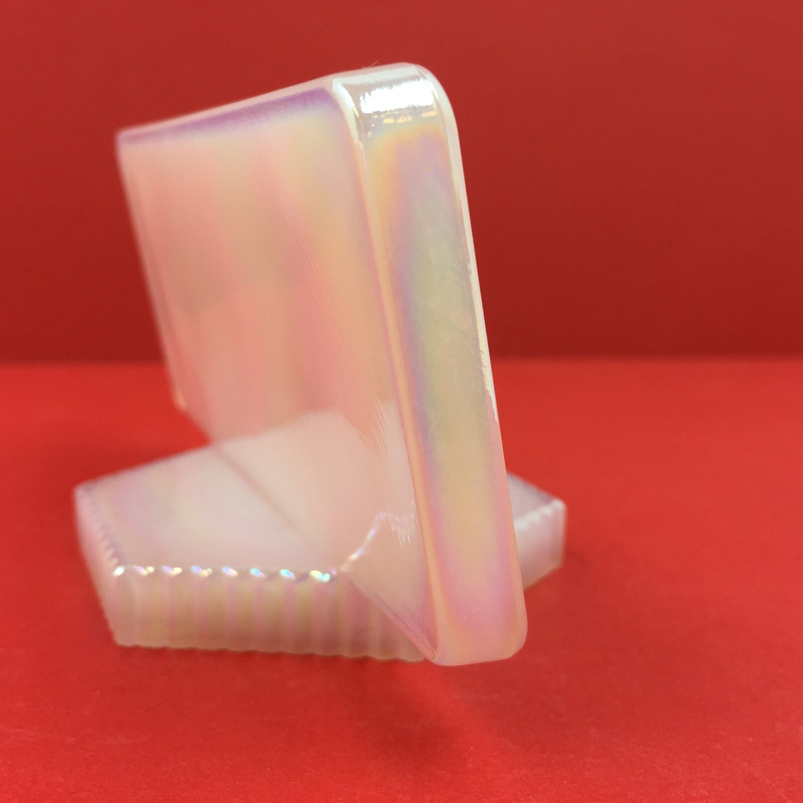Vintage Fenton Dealer Sign Plaque Carnival Opalescent Pink Original Label