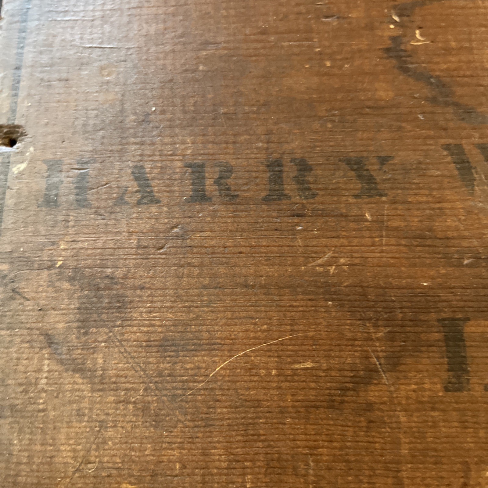 Unique Rare Wooden Crate Larry Heibly Lancaster New York Chicago Shipping Box