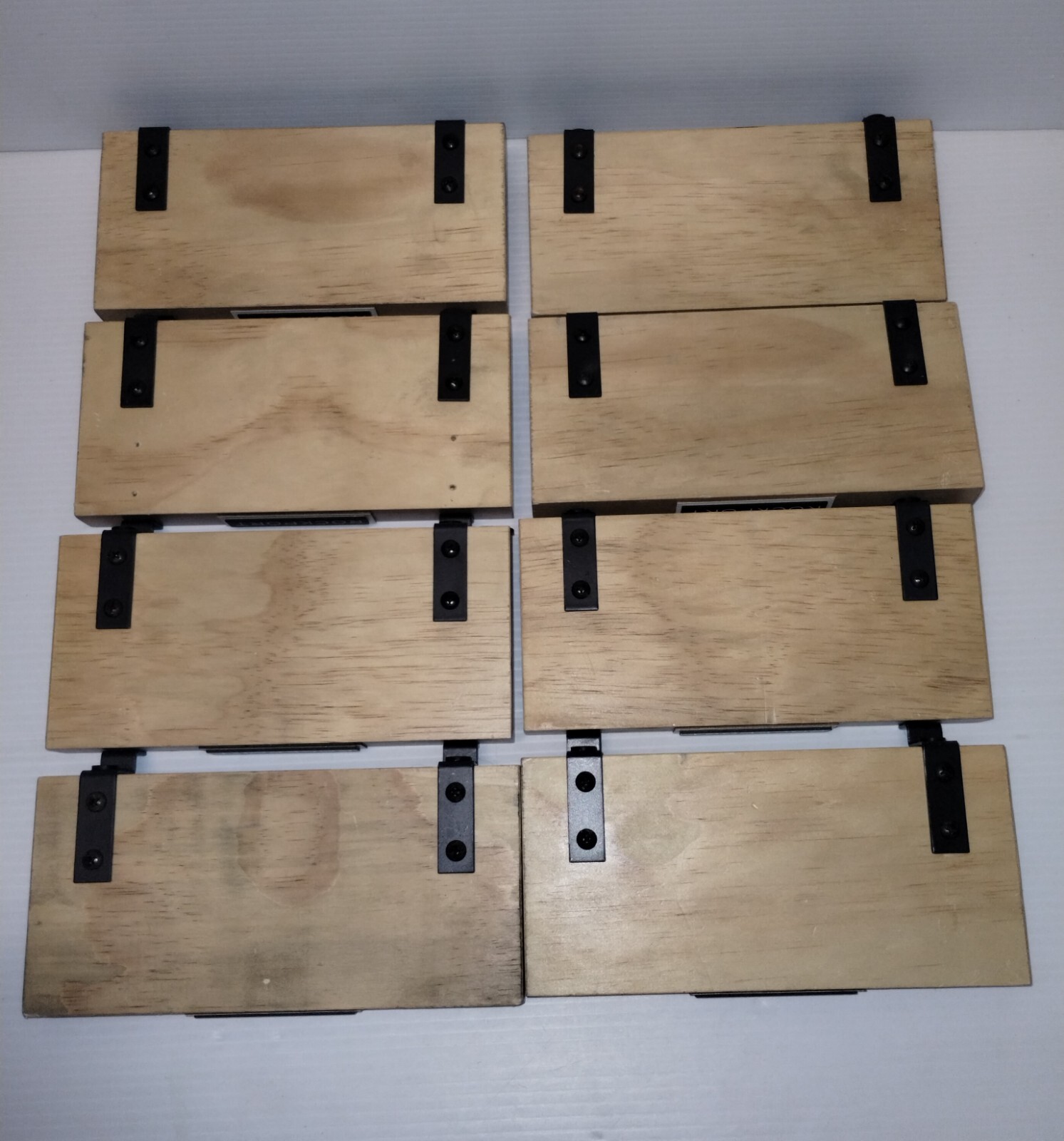 Lot Of 8 Rockport Shoe Wood Shelves Store Retail Display