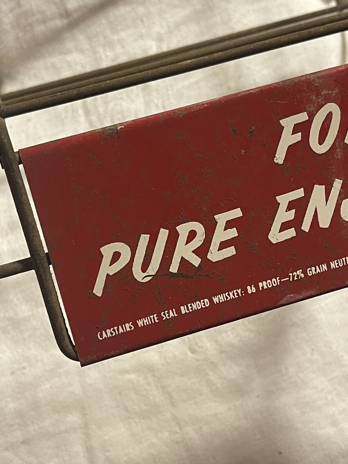 RARE Antique Vintage CARTSTAIRS Whiskey Liquor Advertising Display Metal Rack