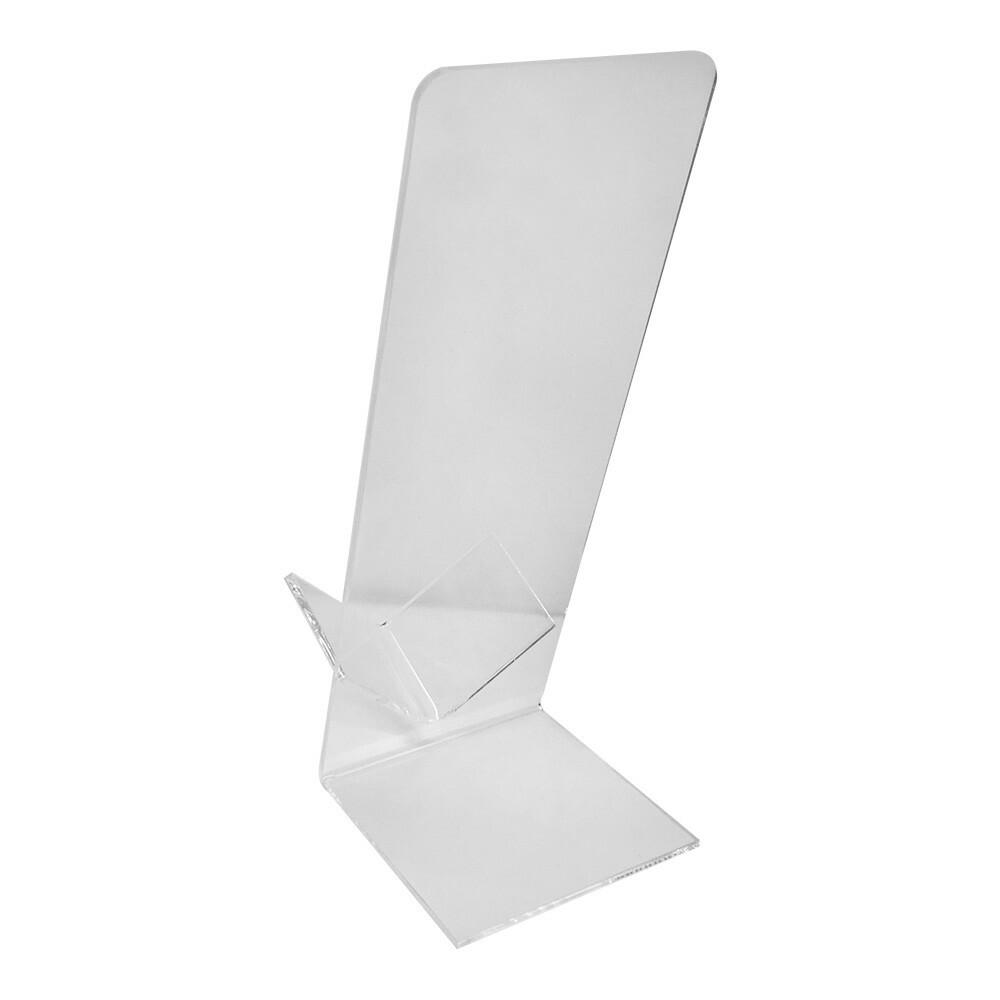 ClearAcrylic Vertical Single ShoeDisplay Stand Set 4Pc With Heels Slant Riser