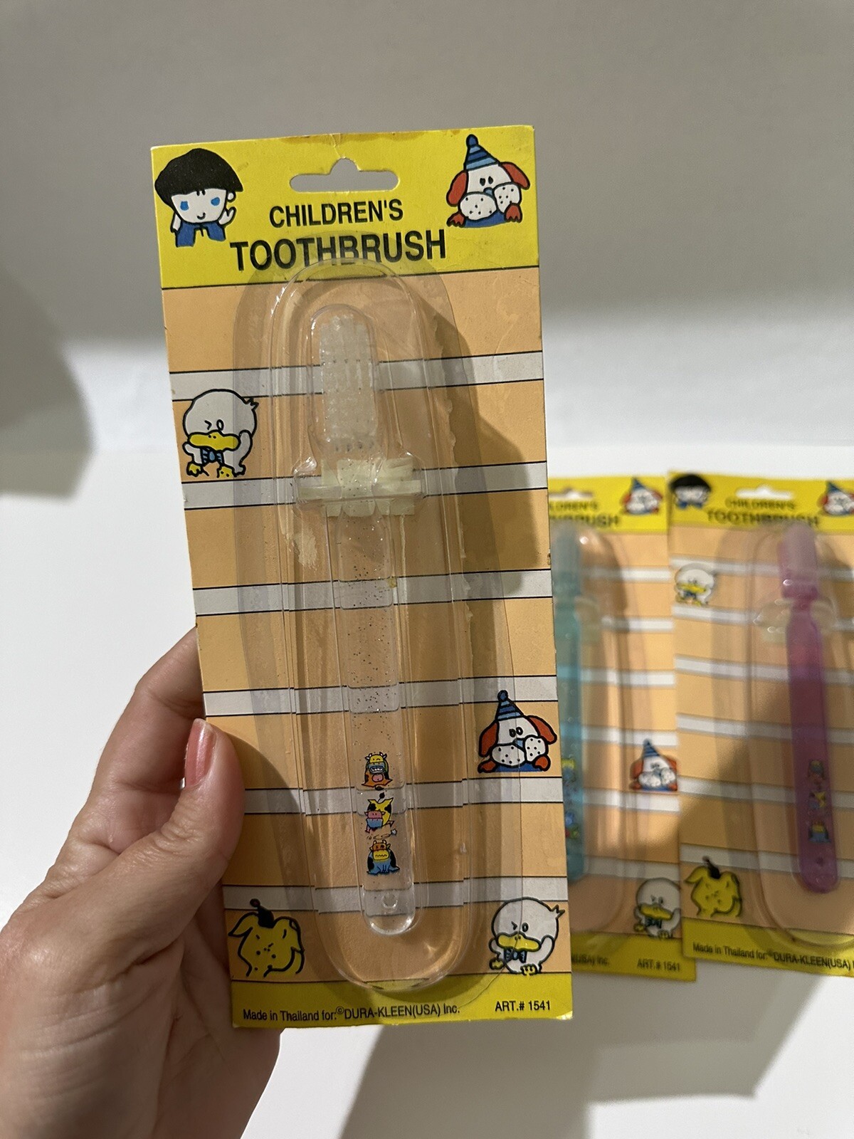 Lot 7 VINTAGE Children’s Toothbrushes Dura Kleen Oral Pure Kids Adult Toothbrush
