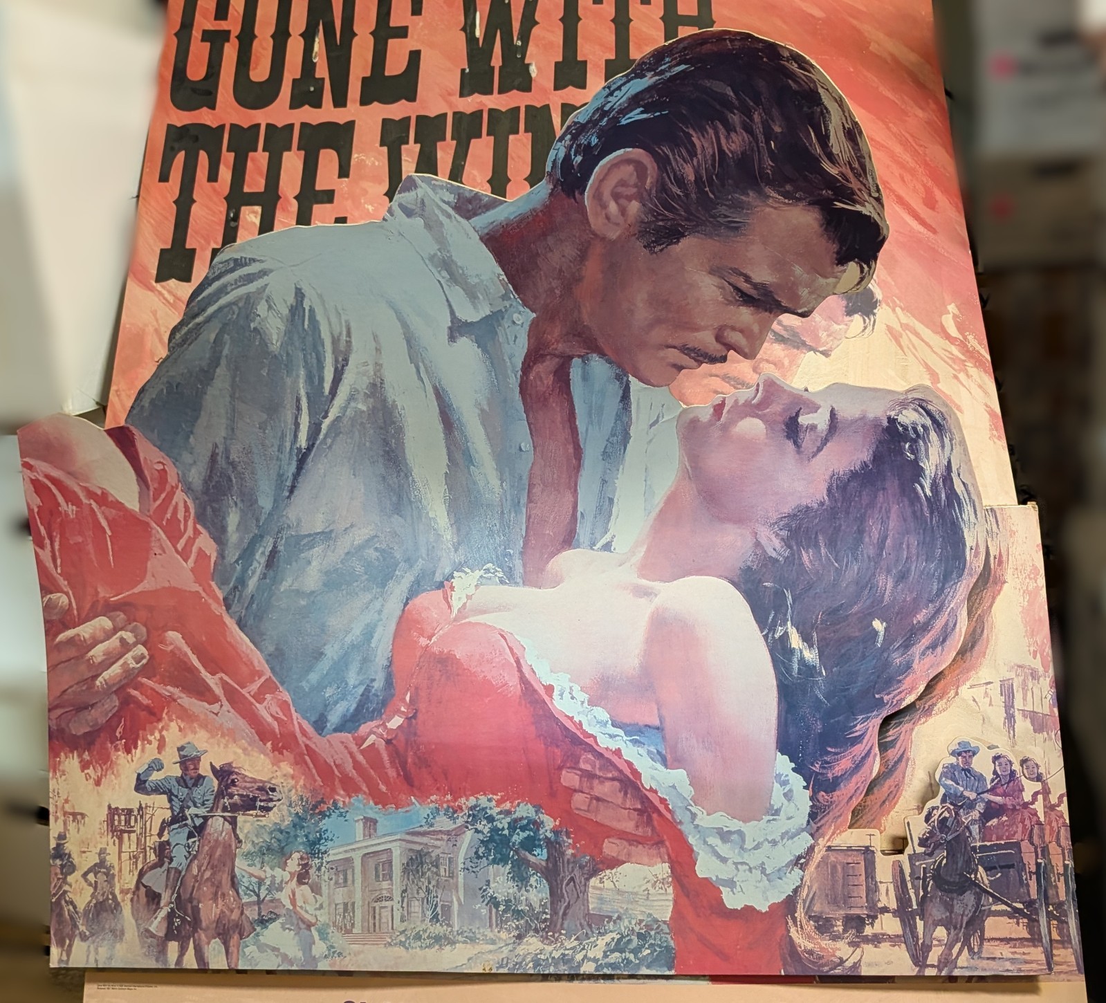 Gone With The Wind 1985 MGM/UA 58″ Video Store VHS Release Standee/POP Display