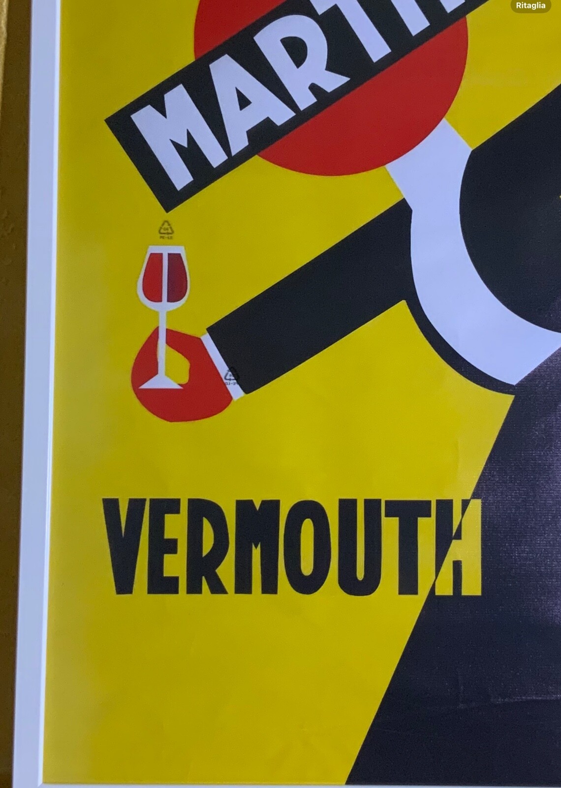 Vintage Framed Canvas Print, Martini Vermouth