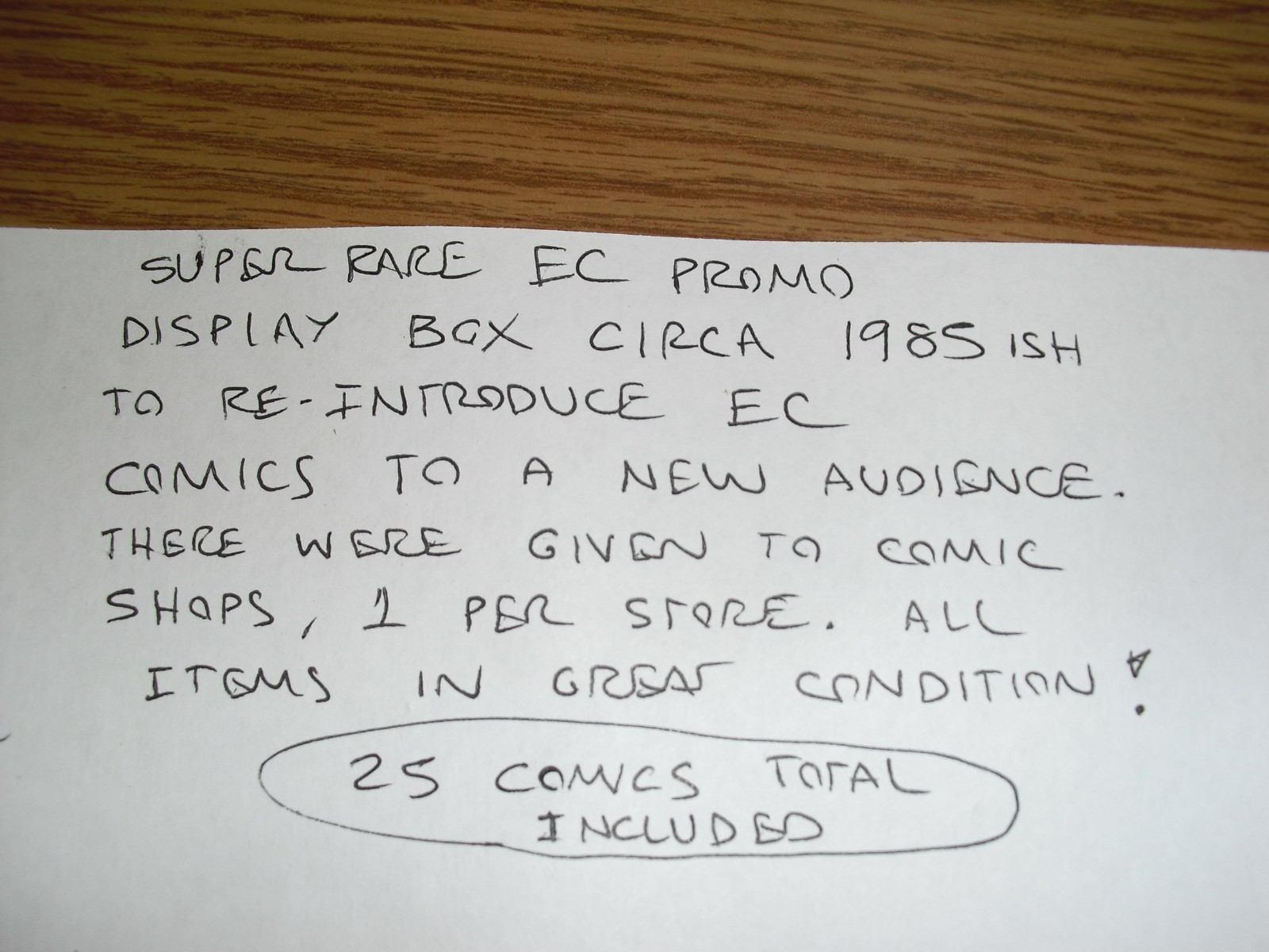 EC is Back! Store Promo Countertop Display Box w/ 25 classic issues Russ Cochran