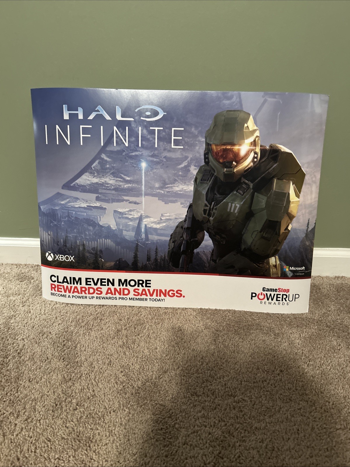 Halo Infinite GameStop Power up Rewards Store Display