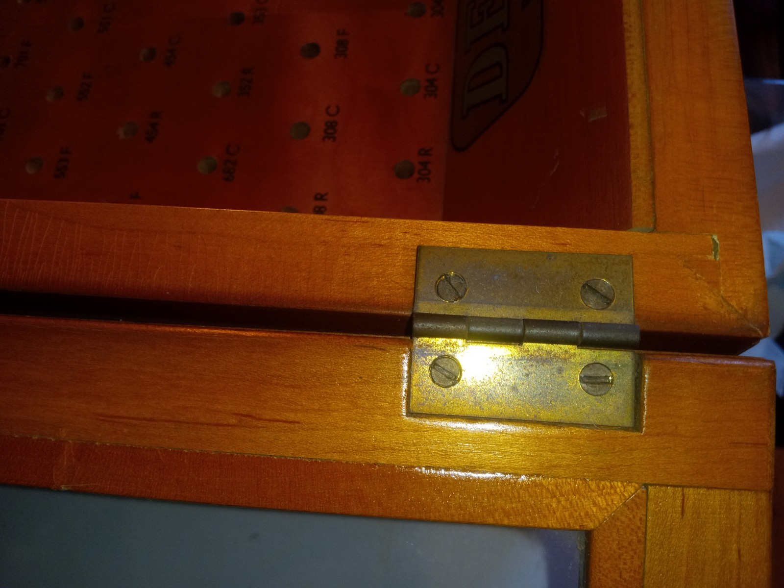 Vintage Early 1900s Hardware Store File Display Case ..Delta Files…..
