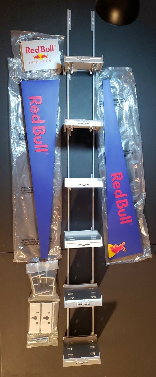 Red Bull 4 Pack Parasite Rack Metal Drink Shelf Display FREE SHIPPING!!